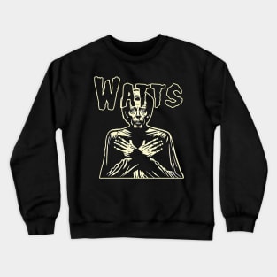 "Alan Watts Retro Punk Style | Vintage Philosophy Tee for Rebels Crewneck Sweatshirt